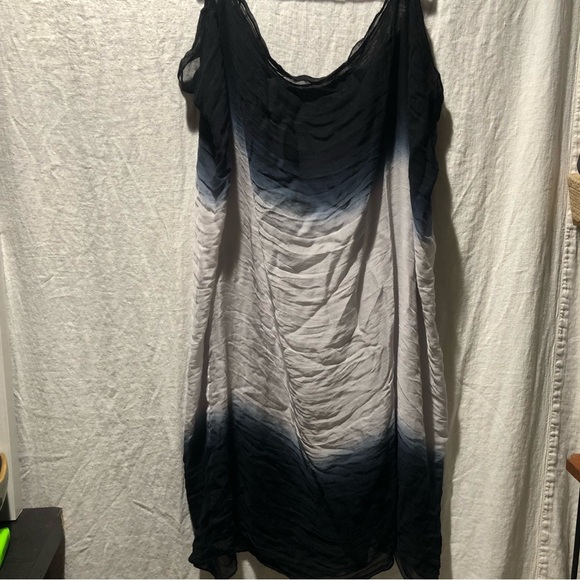 Calvin Klein Ombre Infinity scarf grey navy and black one size - Picture 3 of 5